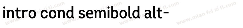 intro cond semibold alt字体转换